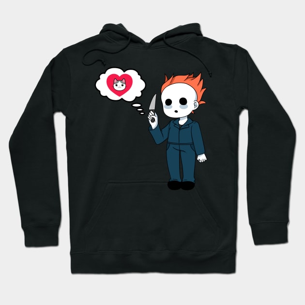 Michael Myers Loves Kitties Hoodie by HypoChan